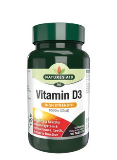 Natures Aid Vitamin D3 1000iu (25ug), 90 Tablets  - Image 1