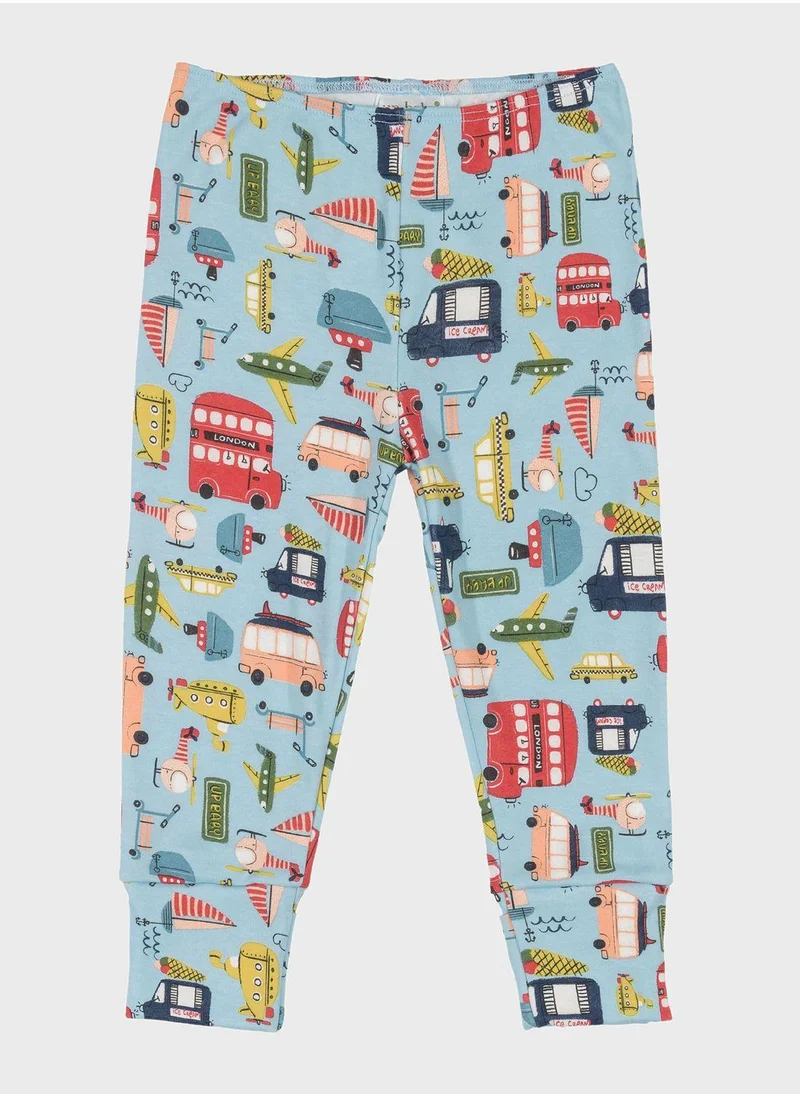 Up Baby Infant Vehicles Print Sweatpants