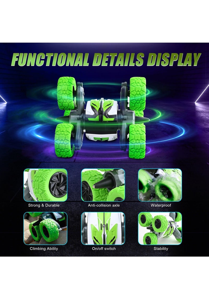 SYOSI 2024 Upgraded RC Car Toys Waterproof Tri Wheeler 360 Degree Spin Stunt Double Sided Driving Rechargeable Remote Control Toys for Boys Girls Age 3-14 2.4Ghz Outdoor Toys Car for Kids Birthday Gifts  - Image 4
