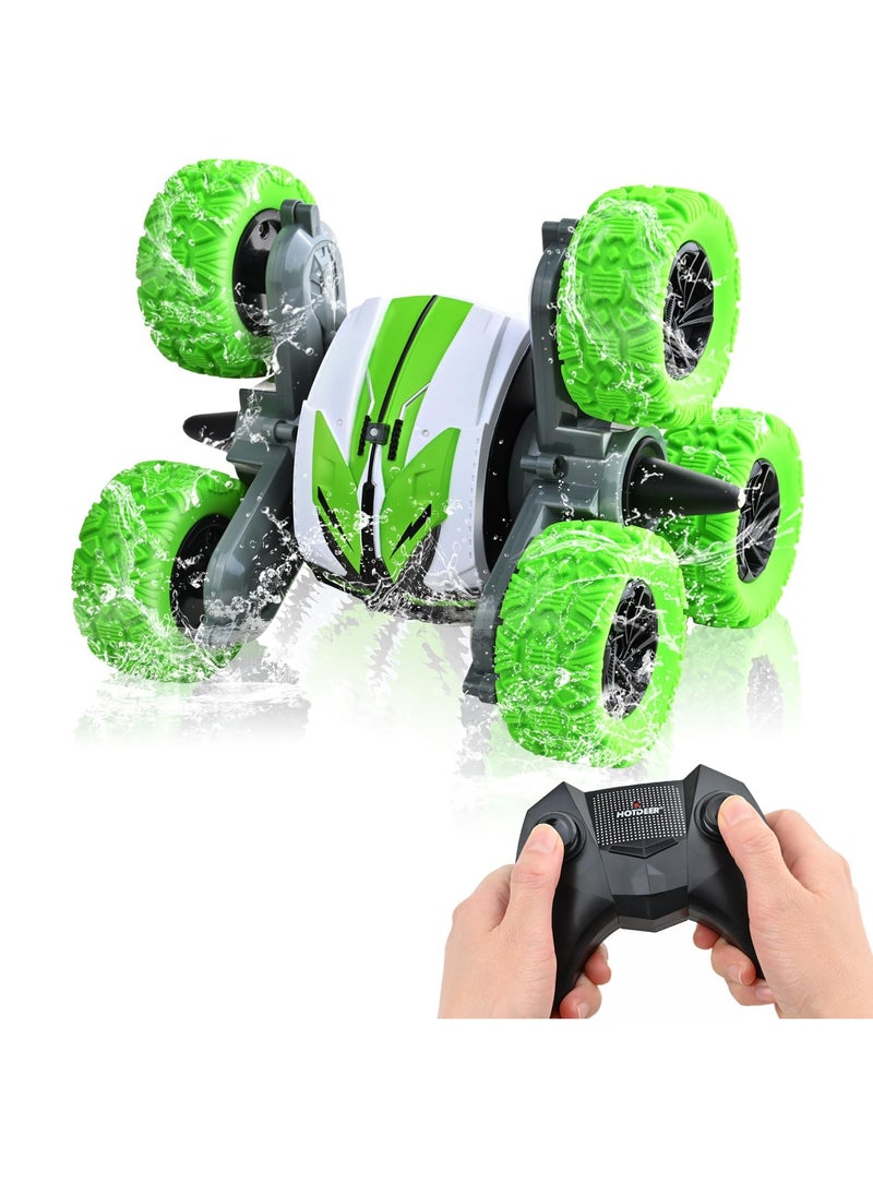 SYOSI 2024 Upgraded RC Car Toys Waterproof Tri Wheeler 360 Degree Spin Stunt Double Sided Driving Rechargeable Remote Control Toys for Boys Girls Age 3-14 2.4Ghz Outdoor Toys Car for Kids Birthday Gifts  - Image 1