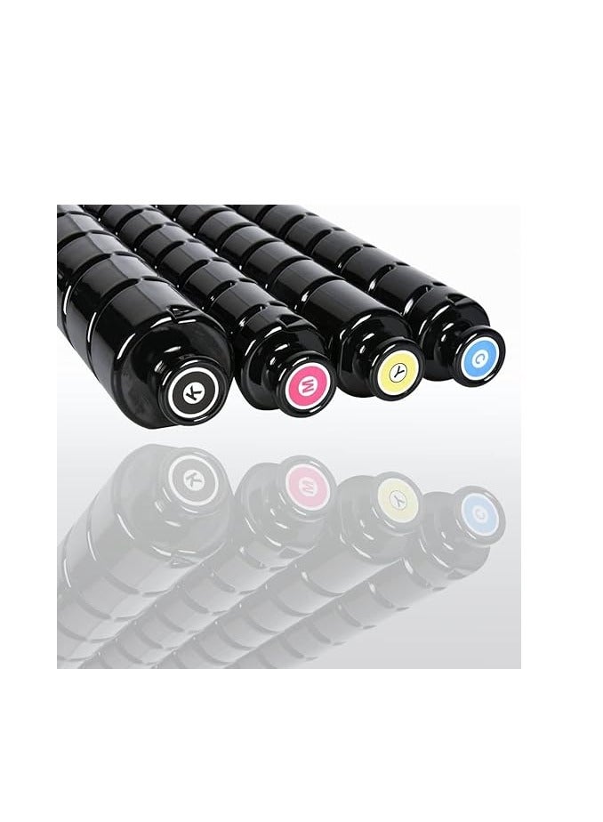 Terabyte خزان حبر عالي الإنتاج C-EXV 51 كامل متوافق مع طابعة كانون IMAGERUNNER ADVANCE C5535 5535I C5540I C5550I C5560I (C-EXV 51، أسود، سيان، أصفر، ماجنتا) - Image 3