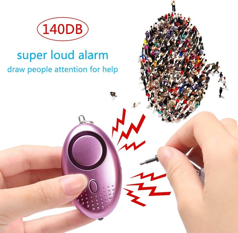 Taiker Personal Alarm for Women, 5 Pack 140DB Emergency Self-Defense Security Alarm Keychain with LED Light for Women Kids and Elders - Image 2