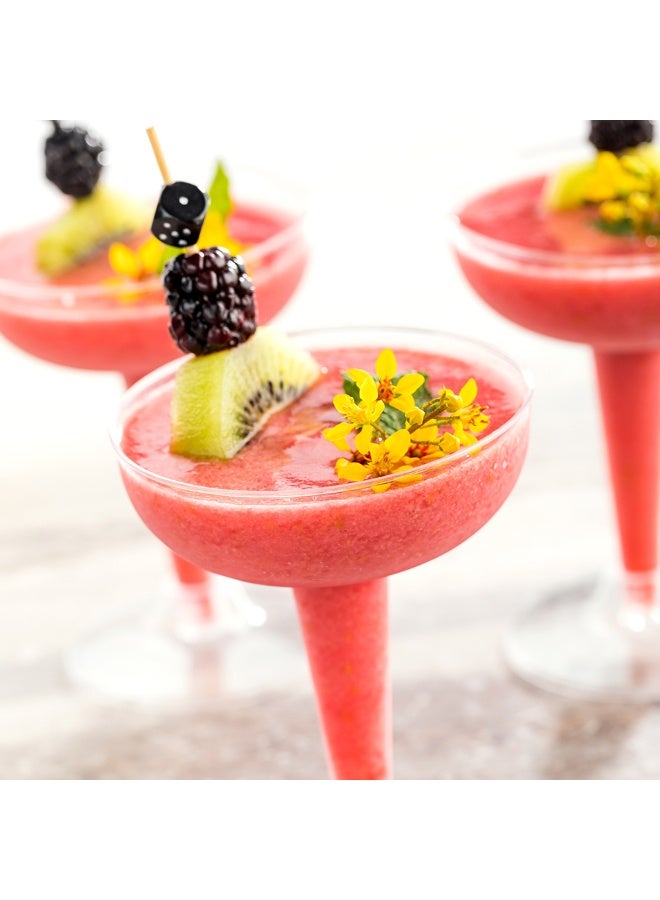 Restaurantware 4.5 Ounce Plastic Coupe Glasses, 100 Round Disposable Champagne Glasses - Recyclable, Shatter Resistant, Clear Plastic Small Cocktail Glasses, For Weddings Or Events, - Image 3