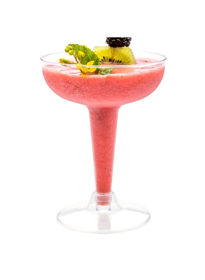 Restaurantware 4.5 Ounce Plastic Coupe Glasses, 100 Round Disposable Champagne Glasses - Recyclable, Shatter Resistant, Clear Plastic Small Cocktail Glasses, For Weddings Or Events, - Image 2
