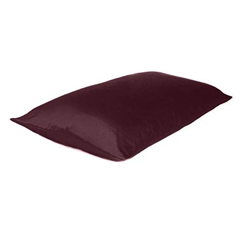 Oussum Satin Silk Pillowcase Pillow Case Covers with Envelop Closure for Hair and Skin Home Bed Decor Set of 2 Pillowcase Free Single Pc Scrunchie (King Size (20"x40"), Grape Wine) - Image 5