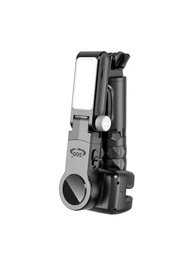 Q18 360-Degree Rotating Desktop Tripod & Gimbal Stabilizer With Front & Rear Fill Light & Remote Control - Foldable, Stable With Smart Tracking - Image 3