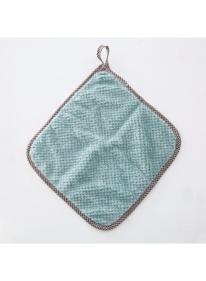 Bukela Set of 5 Green Pineapple-Grid Hanging Towels Absorbent Lint-Free Dishcloths for Kitchen - Image 1