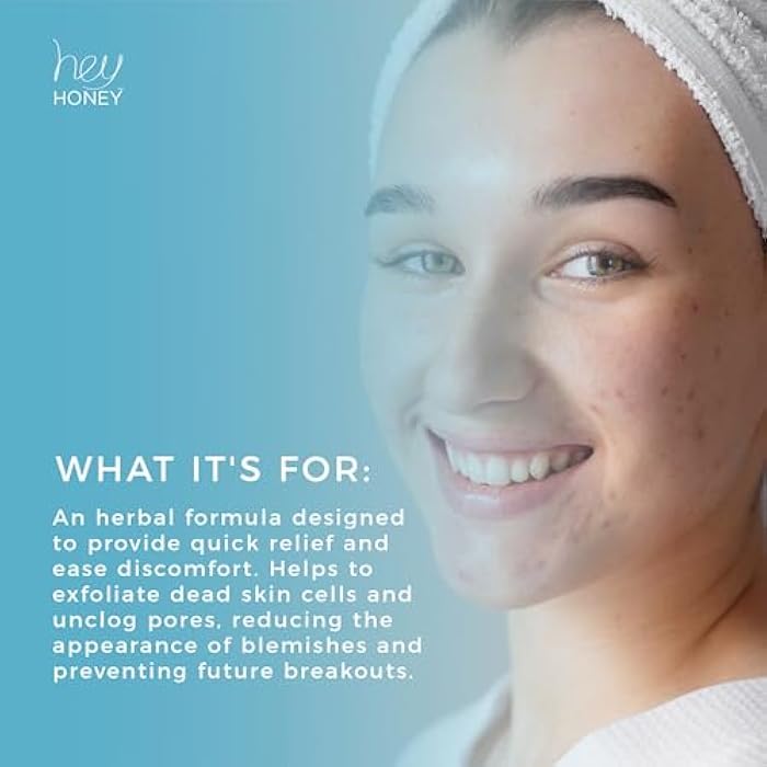 Hey Honey Skincare Be Clear Acne Routine | Clarifying Overnight Treatment | Propolis & Herbal Cream for Blemishes & Acne-Prone Skin | Immidiate Soothing Relief | 1.9 Oz - Image 2