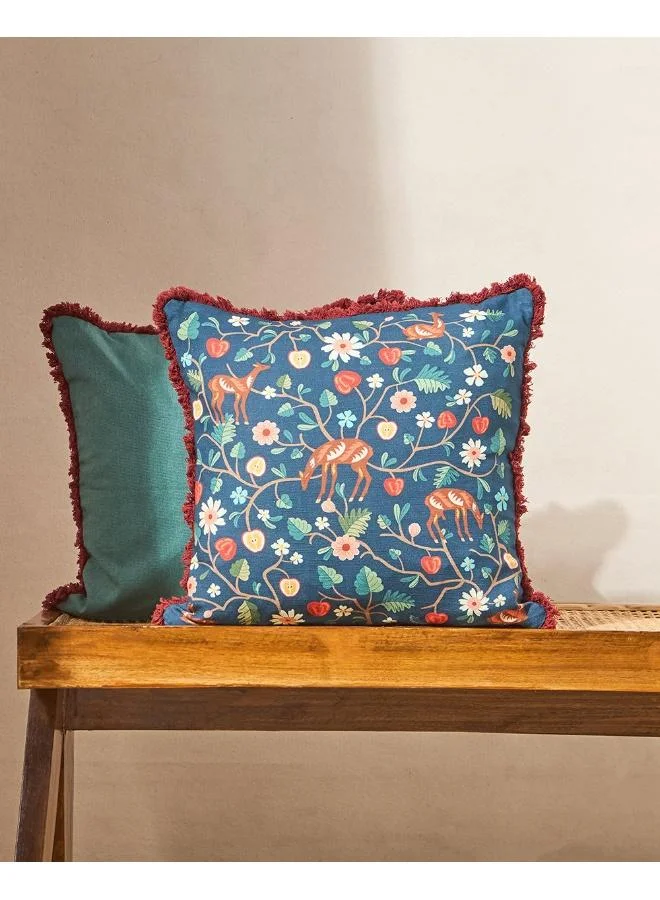Chumbak Apple Orchards Cushion Cover, 16" | Kashmir Trails