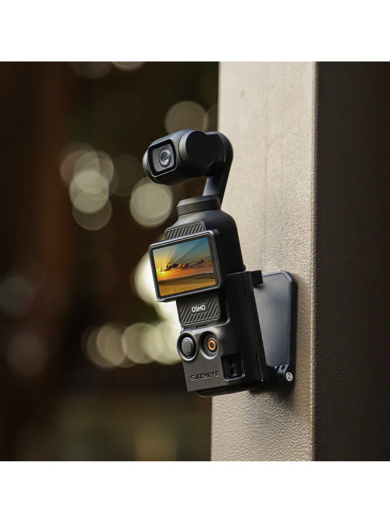 SUNNY LIFE Dedicated Magnetic Mount Stand Compatible with DJI Osmo Pocket 3, Upgraded Pocket3 Accessories Adapter Clamp Magnet Suction Case Holder on Desktop, Vertical Surface, 180° Adjustable Handle, WITH 2 Lens Protector + 2 LCD Screen Protector  - Image 1