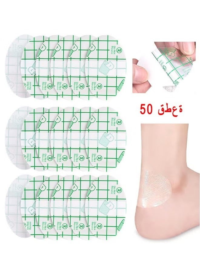 Generic Invisible Heel Protectors Shoe Sticker 50Pcs Anti-wear Foot Care Protection Pad Ultra-Thin Transparent Self-Adhesive Heel Protect Sticker Protect Skin From Rubbing Heel Anti Slips Blister - Image 1