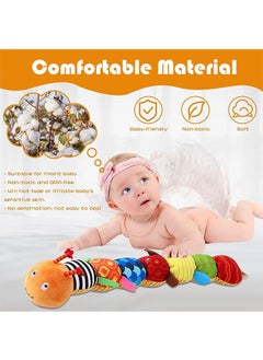 Garlo Infant Baby Musical Stuffed Animal Activity Soft Toys with Multi-Sensory Crinkle, Rattle and Textures, for Tummy Time Newborn 0-3-6-12 Months Boys, Girls, Caterpillar  - Image 5