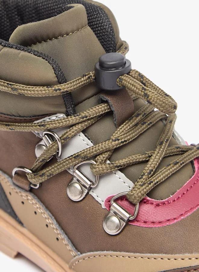 Lee Cooper Boys' Panelled Low Ankle Boots with Adjustable Cord Lock Closure
