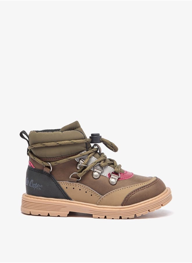 Lee Cooper Boys' Panelled Low Ankle Boots with Adjustable Cord Lock Closure  - Image 3