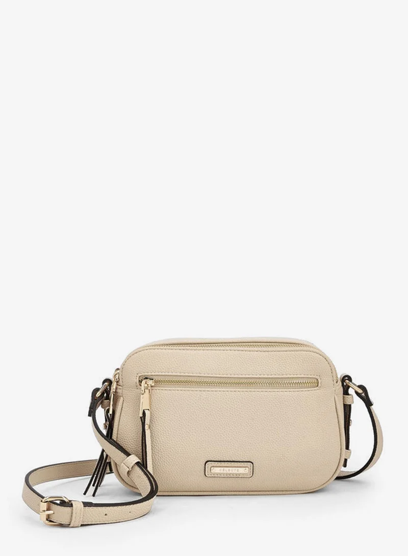 Celeste Textured Crossbody Bag With Adjustable Strap