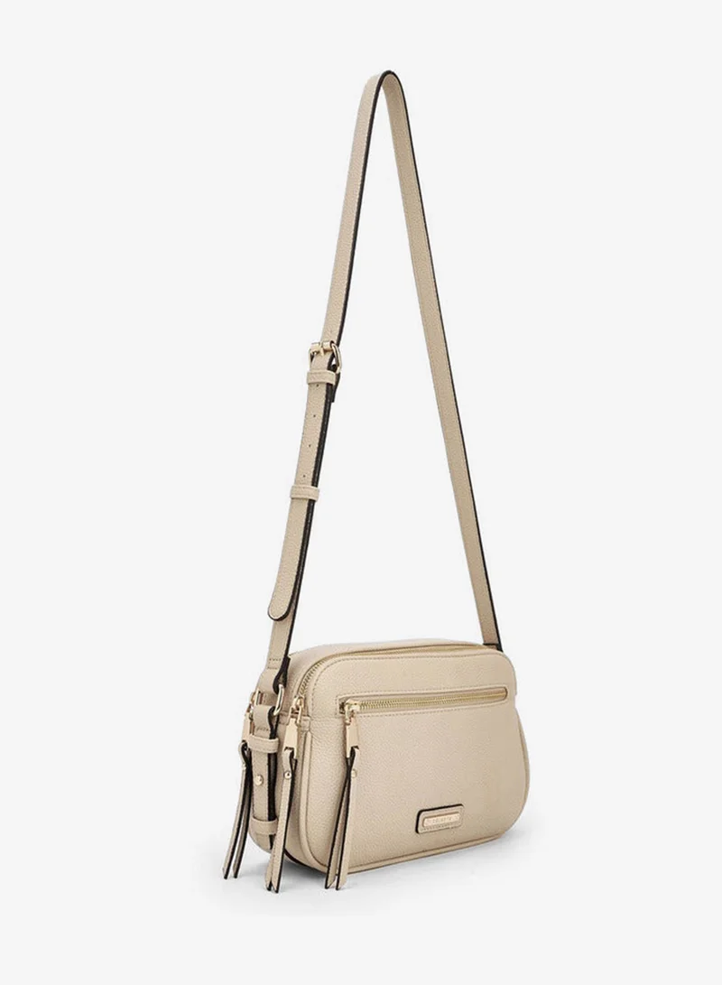 Celeste Textured Crossbody Bag With Adjustable Strap