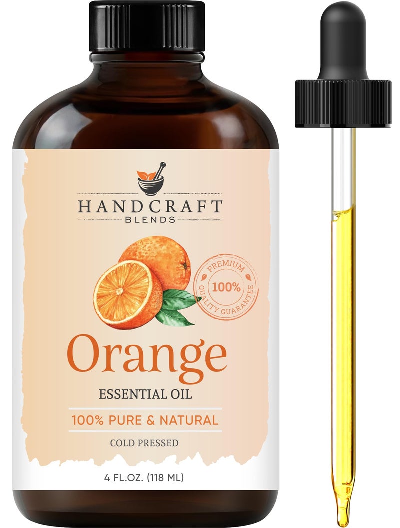Handcraft Blends Orange Essential Oil - Huge 4 Fl Oz - 100% Pure and Natural - Premium Grade Essential Oil for Diffuser and Aromatherapy - Image 1