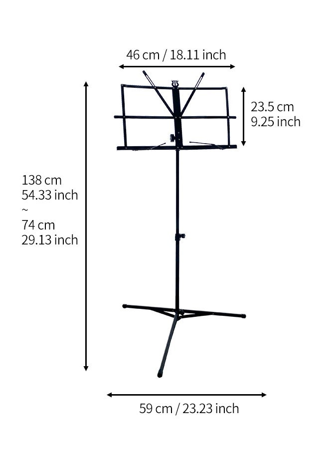 Universal music stand, Foldable, Lightweight, Portable, Includes a storage bag - Image 5