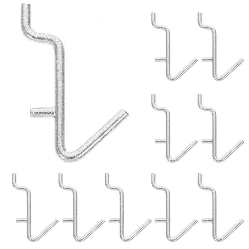 Metal V Shaped Pegboard Hooks 20pcs 2.5 Inch Hole Spacing Set for Garage Tool Organizer - Image 2