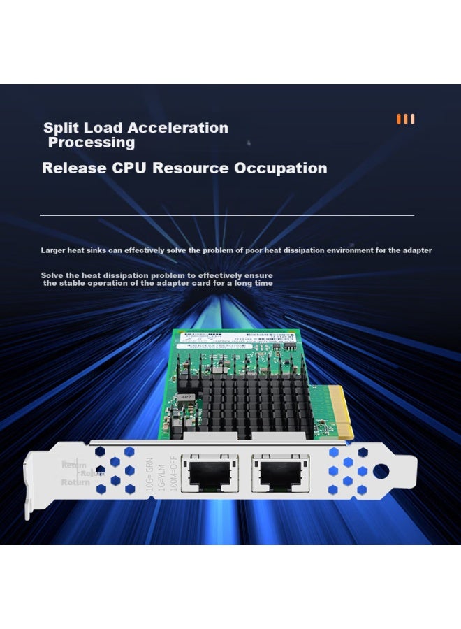 Eb-link Intel X710 Chip Pci-e X8 10 Gigabit Dual Port Server Network Card X710t2blk Network Adapter X710-t2 - Image 4