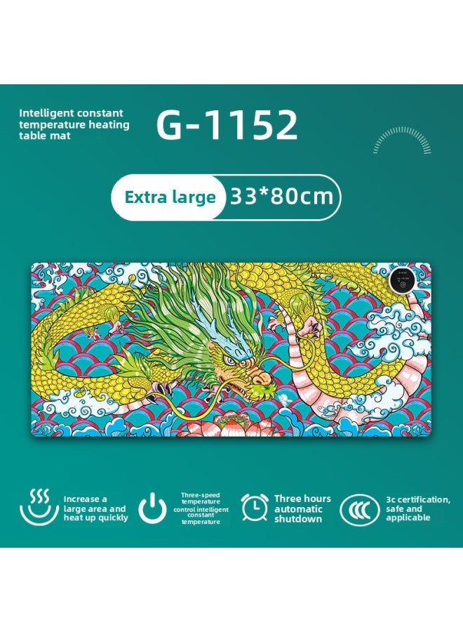 Cartoon Heating Table Mat Office Mouse Pad Quick Heating Digital Display Table Mat Winter Heating Pad Hand Warmer-Color:330*800 Heating Pad-Pattern:G-1152 - Image 1