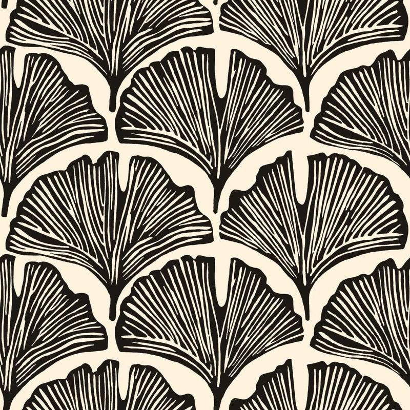 Tempaper x Novogratz Black Feather Palm Removable Peel and Stick Wallpaper, 20.5 in X 16.5 ft, Made in The USA - Image 1