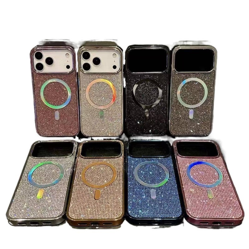 غطاء MagSafe بTPU باللون رمادي تيتانيوم مغناطيسي من مادة TPU لـ iPhone 15 / 15 Plus / 15 Pro / 15 Pro Max مع مغناطيس قوي ومقاوم للخدش مع مقاوم للصدمات مع حماية من السقوط للهدايا - Image 2