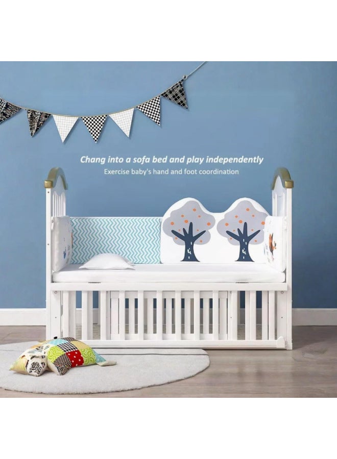 MiniMe Movable Wooden Swing Cradle | Baby Cradle 0-60 Months | Solid Pine Wood Swing Crib | Adjustable Height Nursery Essential | Safe Durable White Wooden Baby Bunk with Gentle Rocking & Easy Assembly - Image 4