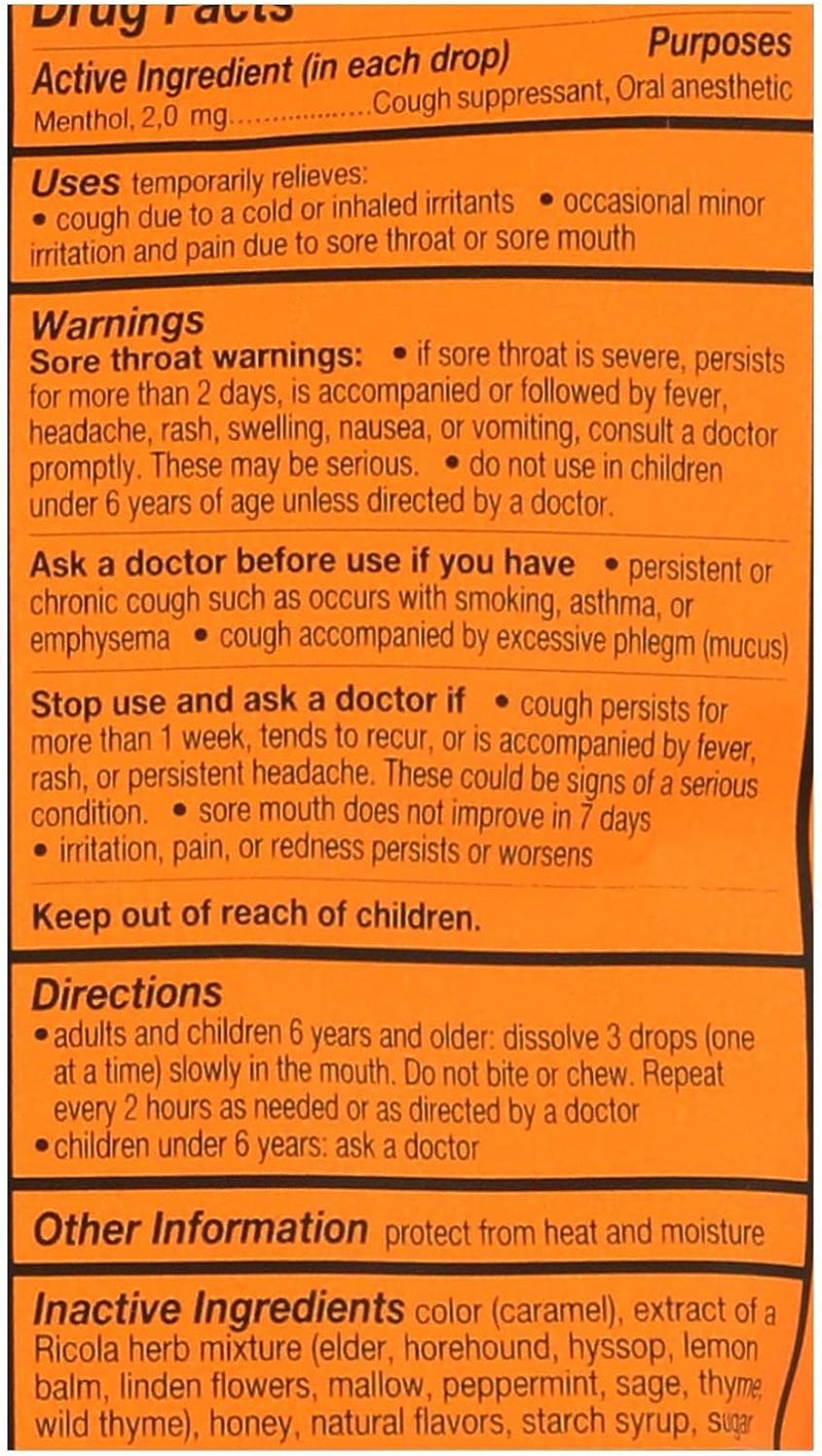 Ricola Honey Herb Cough Suppressant Throat Drops Naturally Soothing LongLasting Relief 24 Count Pack of 12 Bags - Image 2