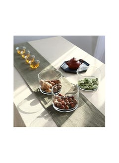 Spaceshoop 3 Tier Stacking Jars Round Clear Acrylic Candy Cookie Jar with Wooden Lid and Wood Spoon  - Image 3