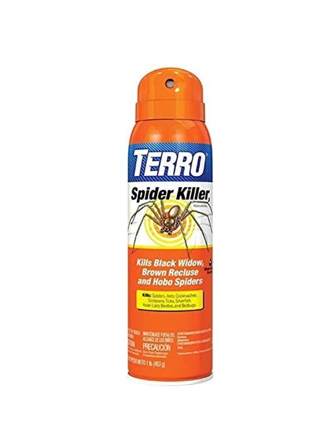 TERRO T2302-6 Spider Killer Spray for Indoors and Outdoors - Kills Spiders, Ants, Roaches, Scorpions, Ticks, Silverfish, and Other Insects - Image 1