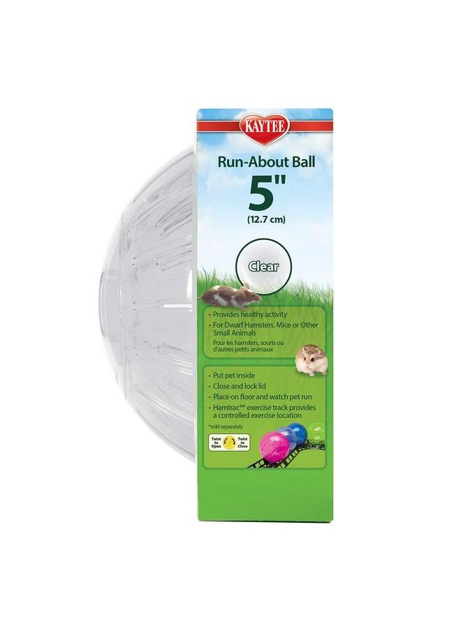 Kaytee - Kaytee 5" Clear Run-About Exercise Ball For Pet Dwarf Hamsters & Mice - Image 1