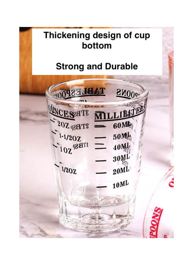 Y&D - Glass Espresso Measuring Cup Scale Clear 60ml - Image 1