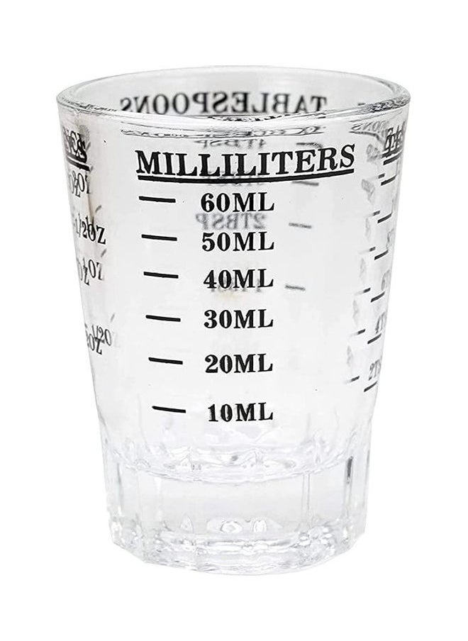 Y&D - Glass Espresso Measuring Cup Scale Clear 60ml - Image 1