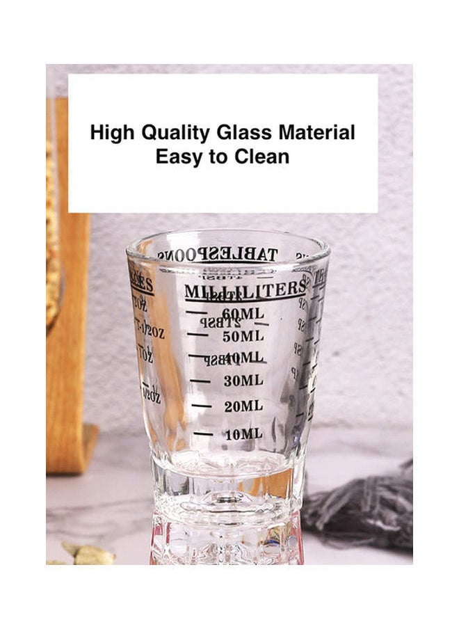 Y&D - Glass Espresso Measuring Cup Scale Clear 60ml - Image 1