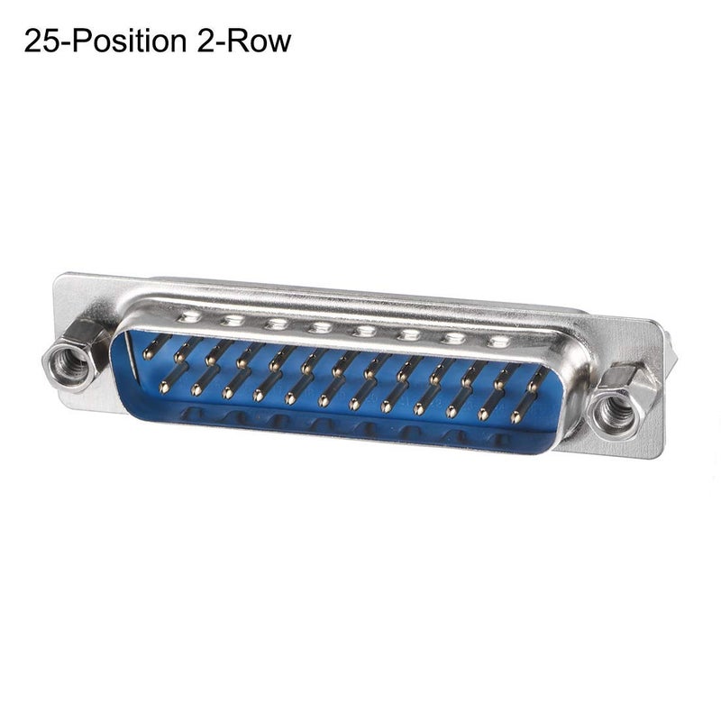 XYWHPGV 25 Position D Sub Male Plug Connector Board Lock Port Terminal Blue - Image 3