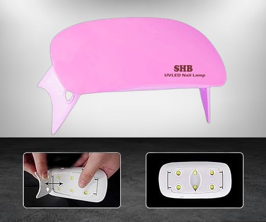 SHB SHB Nail Lamp 6W LED UV Nail Lamp USB Nail Dryer with Handy Mini Size Mouse Shape for all Gel Polish Shape for Gel Based Polishes ManicurePedicure  - Image 2