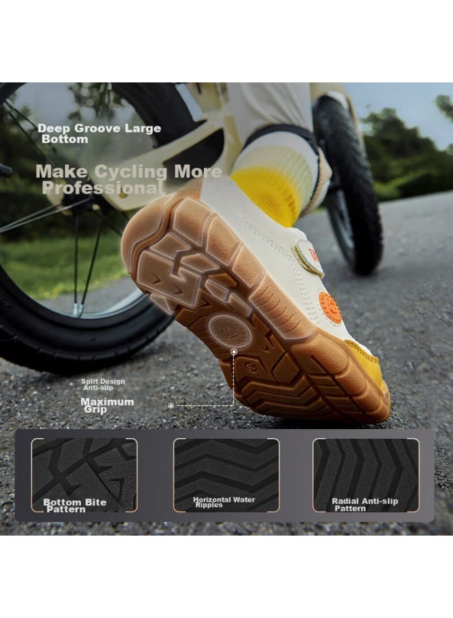 Taranis Tailannisi Spring Children's Shoes, Kids' Sports Shoes For Boys And Girls, Balance Bike Shoes, Anti-kick Baby Casual Shoes, White/yellow, Size 28 - Image 5