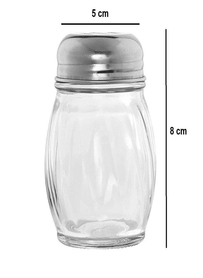 Touchcart Oregano & Chilli Flakes Dispenser Set of 2 Clear Plastic Spice Shakers with Stainless Steel Perforated Slotted Caps, Airtight Kitchen Jar Dispensers for Salt, Pepper, Seasoning, Condiments - Image 4