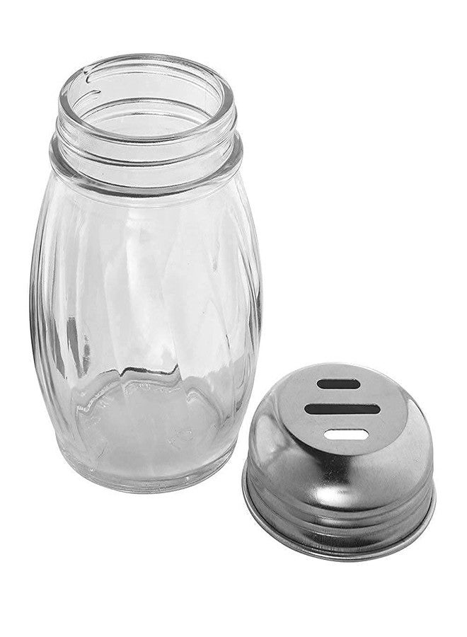 Touchcart Oregano & Chilli Flakes Dispenser Set of 2 Clear Plastic Spice Shakers with Stainless Steel Perforated Slotted Caps, Airtight Kitchen Jar Dispensers for Salt, Pepper, Seasoning, Condiments - Image 3