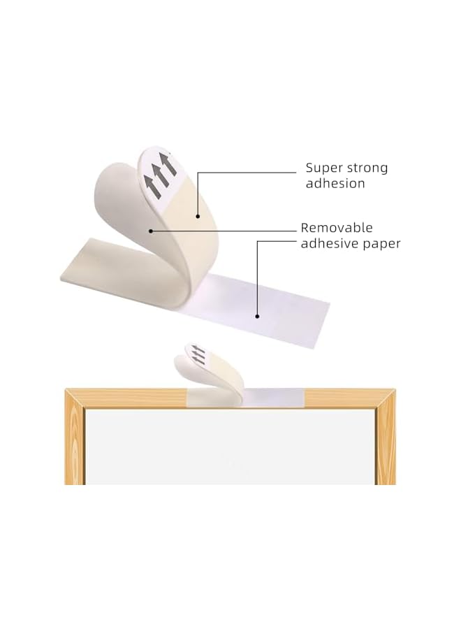 PROMASS promass Picture Hanging Strips - 10 Strips/Pack Heavy Duty Picture Hanging Strips - Non-destructive adhesive strips for walls, posters, picture frames, easy to remove, tool-less wall hanging strips  - Image 2