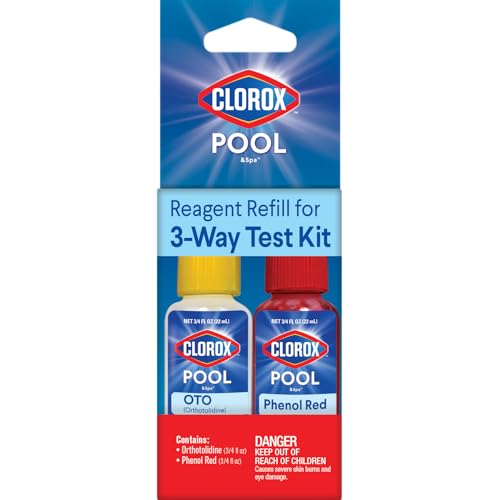 CLOROX POOL & Spa Clorox® Pool&Spa™ Swimming Pool 3-Way Water Test Kit Refill Solutions, 0.5oz (Pack of 1) - Image 1
