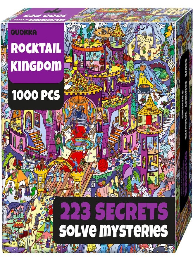 QUOKKA 1000 Piece Puzzle for Adults – 223 Hidden Secrets, Engaging Audio Story, Snap-Tight Thick Pieces – Collect All Four Adult Puzzles in Series to Build One Epic Mystery Realm (Rocktail Kingdom) - Image 1