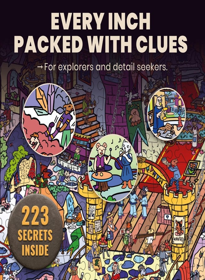 QUOKKA 1000 Piece Puzzle for Adults – 223 Hidden Secrets, Engaging Audio Story, Snap-Tight Thick Pieces – Collect All Four Adult Puzzles in Series to Build One Epic Mystery Realm (Rocktail Kingdom) - Image 3