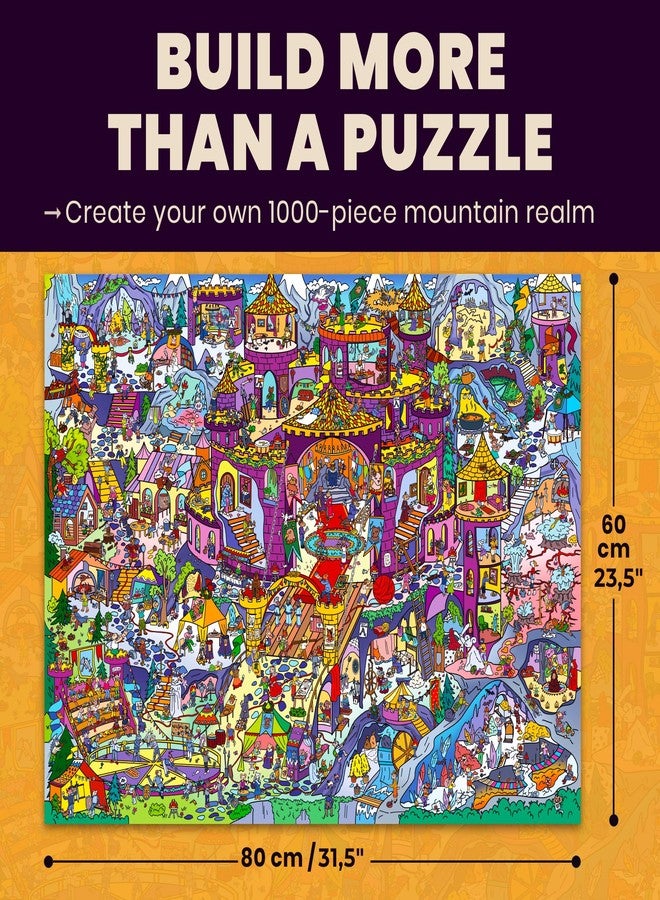 QUOKKA 1000 Piece Puzzle for Adults – 223 Hidden Secrets, Engaging Audio Story, Snap-Tight Thick Pieces – Collect All Four Adult Puzzles in Series to Build One Epic Mystery Realm (Rocktail Kingdom) - Image 2