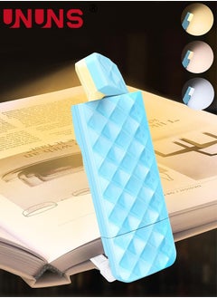 UNUNS مصباح قراءة الكتب، مصباح كتاب قابل لإعادة الشحن عبر USB للقراءة في السرير، مؤقت جديد لمدة 30 دقيقة، 3 ألوان و5 سطوع قابلة للتعديل للعناية بالعين، مصباح كتاب LED بمشبك لمحبي الكتب والأطفال  - Image 1