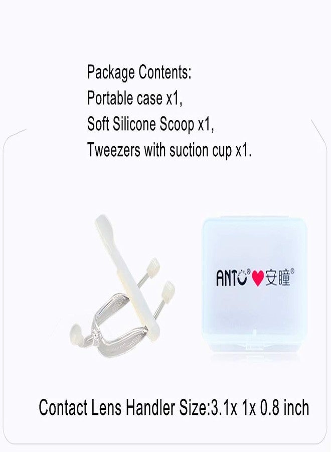 MUDOR Soft Contact Lense Remover Tool - Contact Lens Insertion Tool Includes Tweezers and Soft Scoop, Contact Lens Removal for Travel Home Use - Image 4