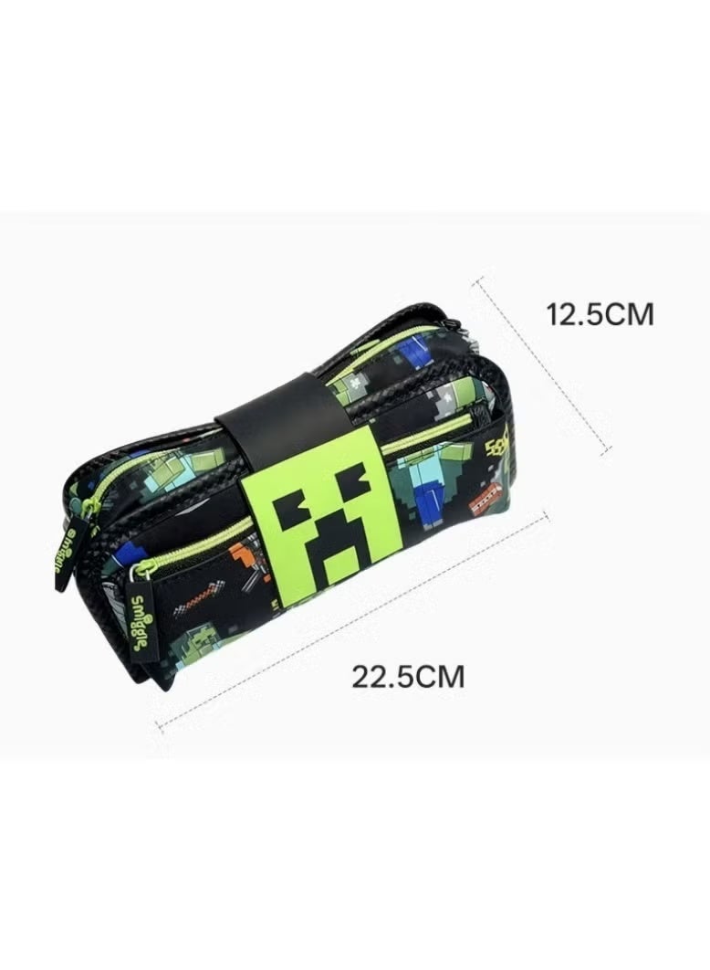 Smiggle x Minecraft Creeper Print Zipper Pencil Case - Image 3