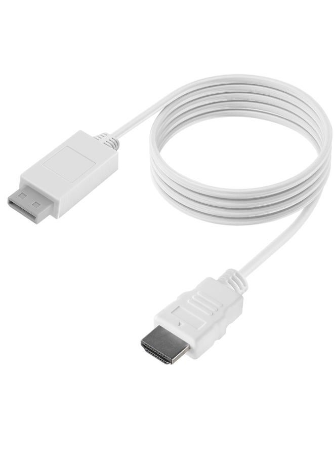 HOXIBSL 5ft WII to HDMI Converter Cable Adapter,for use with Full HD 1080P Devices with an HDMI Port,Compatible with WII,U,HDTV, Monitor (White) - Image 1