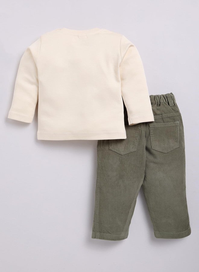 Dollar Junior Tiny Crews Baby Boys Casual T-Shirt Pant Set,3-6M - Image 2